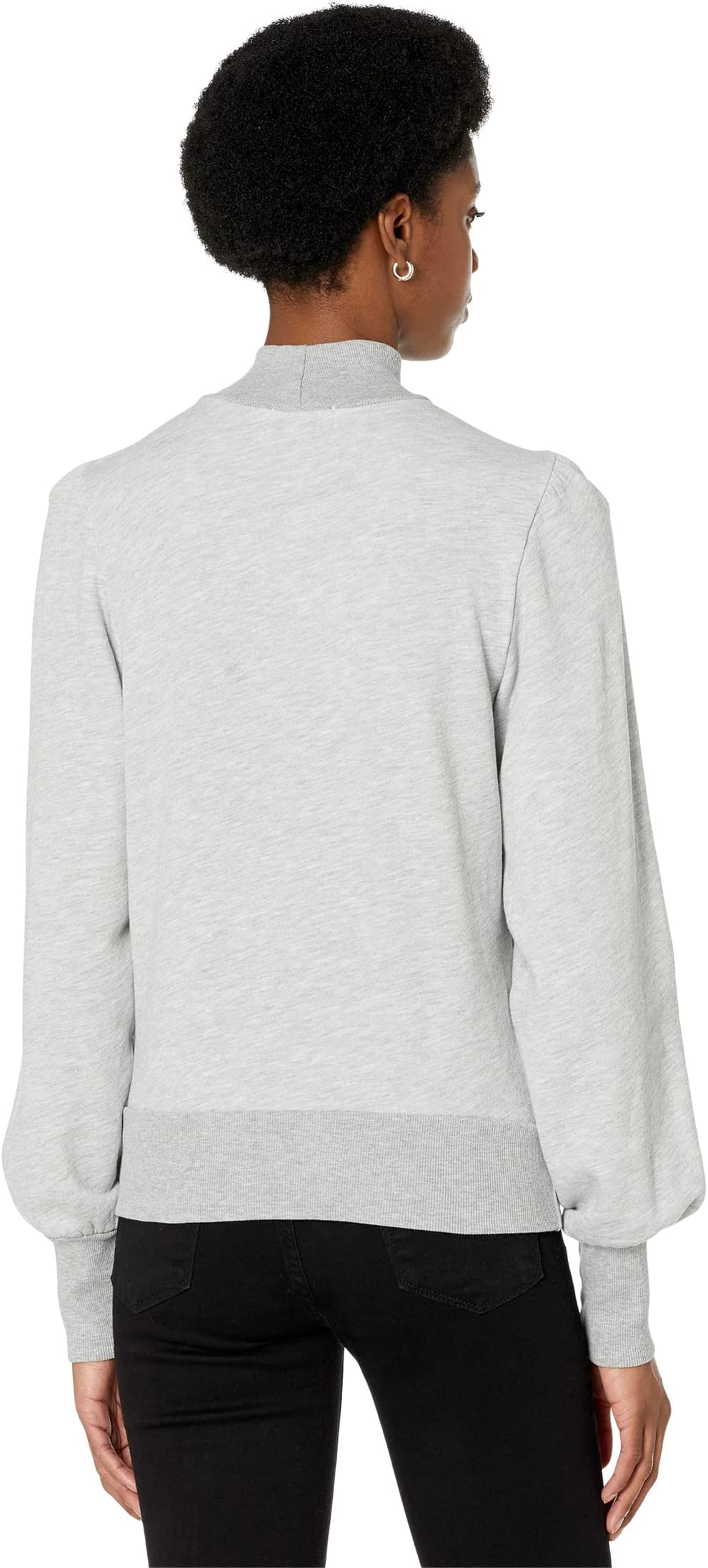  Michael Stars Cozy Terry Paisley Puff Long Sleeve Mock Neck  Sweatshirt Mozaic XS (US 0-2) : Clothing, Shoes & Jewelry